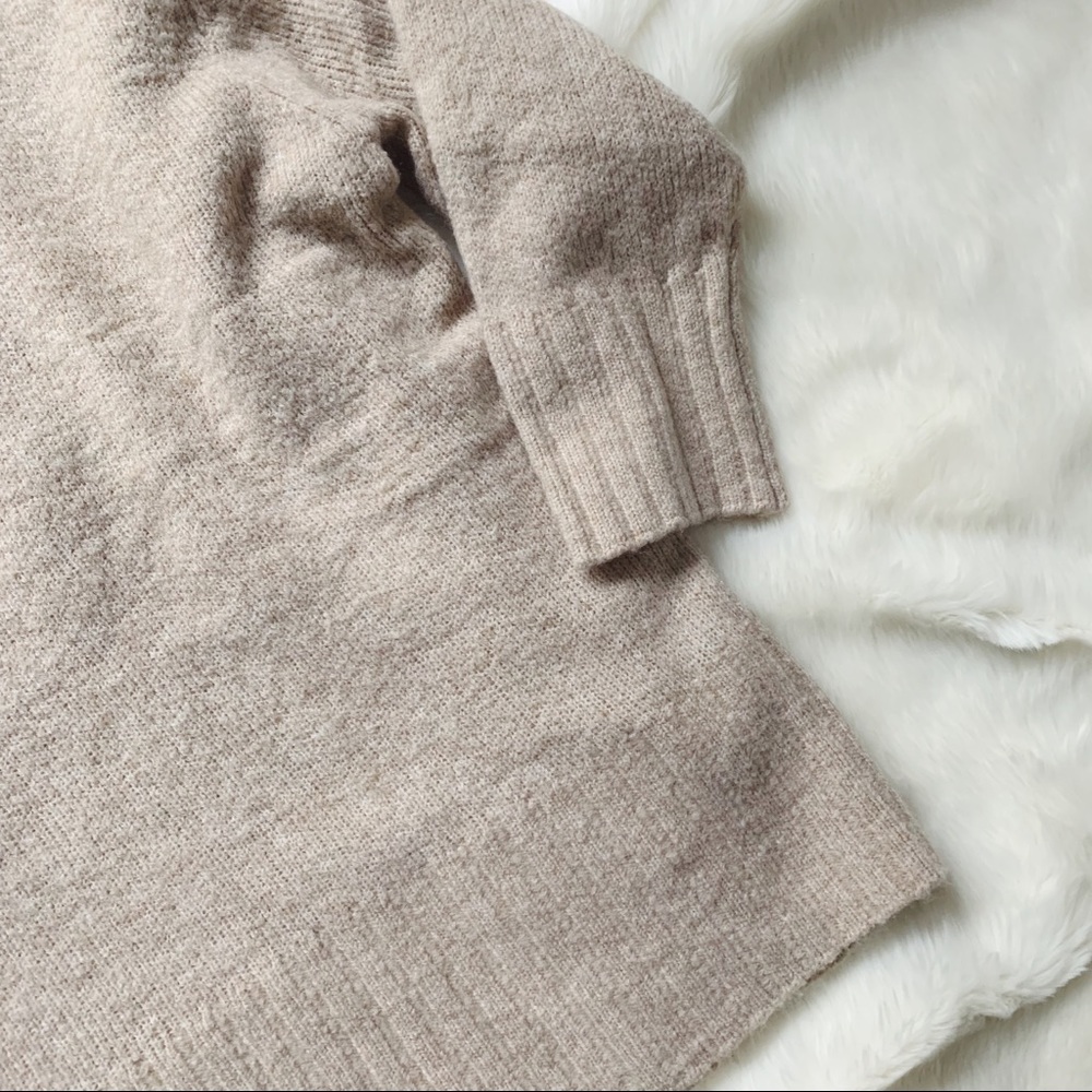 Zara Oversized Oatmeal Crewneck Sweater - Picture 7 of 8